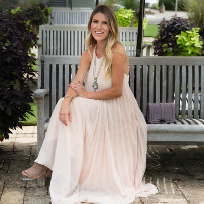 Blush Pleated Maxi