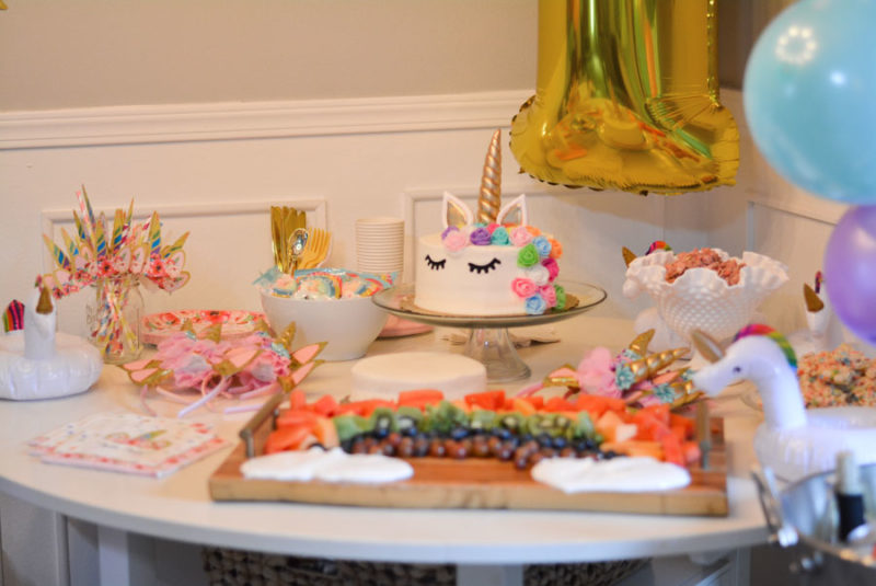 Unicorn theme birthday party