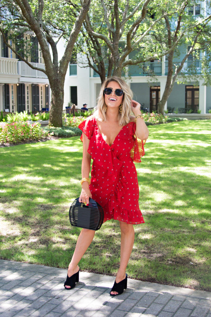 Red Ruffles in Seaside | Lipstick Heels and a Baby