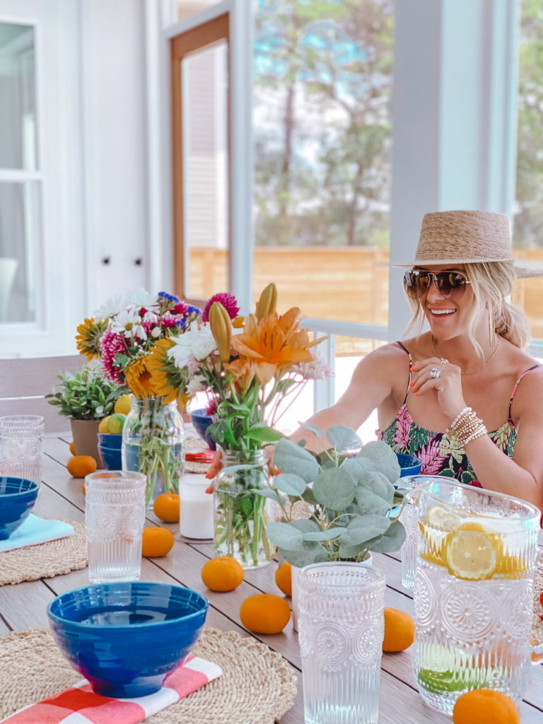 Affordable 5 Minute Summer Tablescape with Walmart | Lipstick Heels and ...